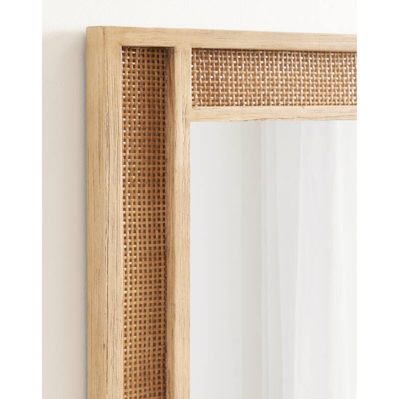 Kate and Laurel Corah Cane Wall Mirror