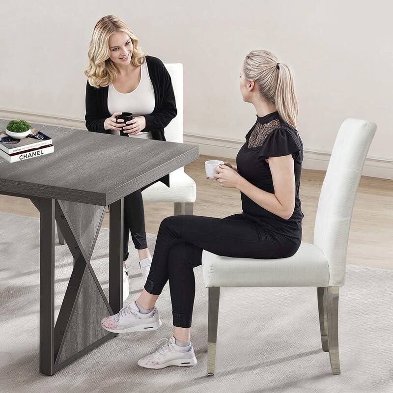 2PCS Velvet Dining Chairs With Stainless Steel Legs