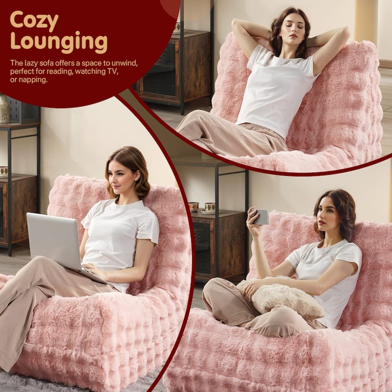 OVIOS Cloud-Like Plush Bean Bag Chair (Reinforced Pile Edition)