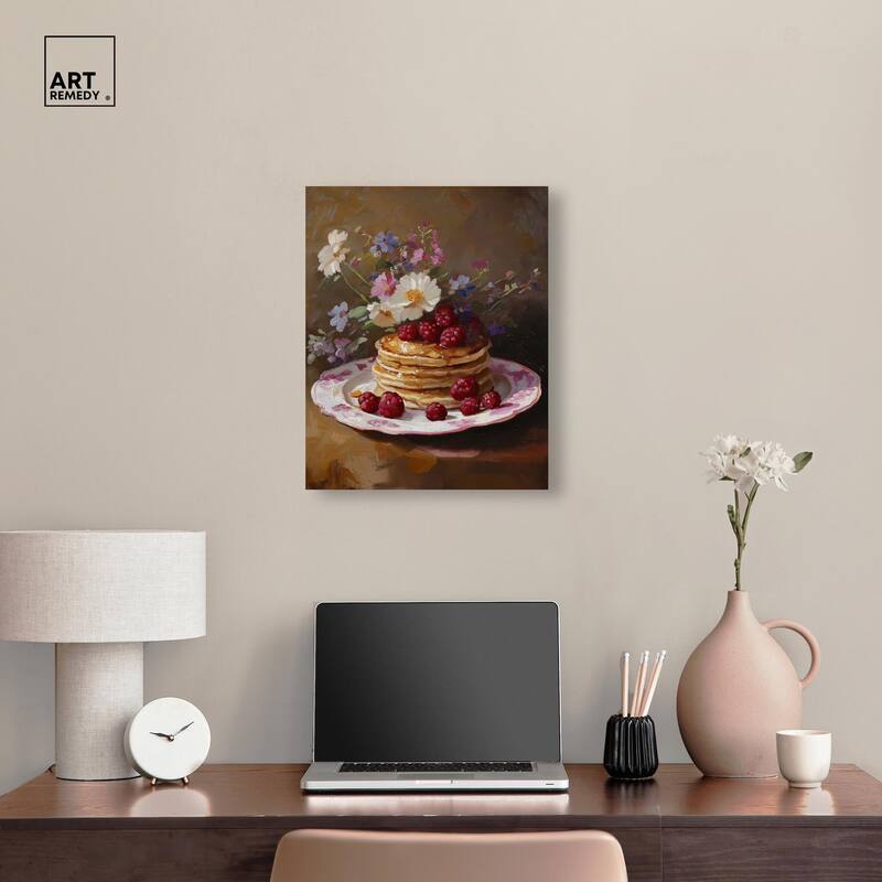 Raspberry Pancakes I Canvas by Art Remedy, Gallery Wrapped