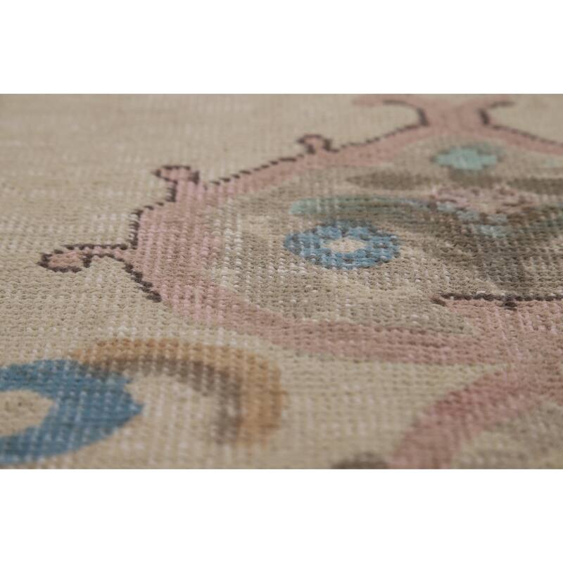 Beige / Ivory Medallion Tabriz Persian Rug Hand-Knotted Wool Carpet - 8'0"x 11'4"
