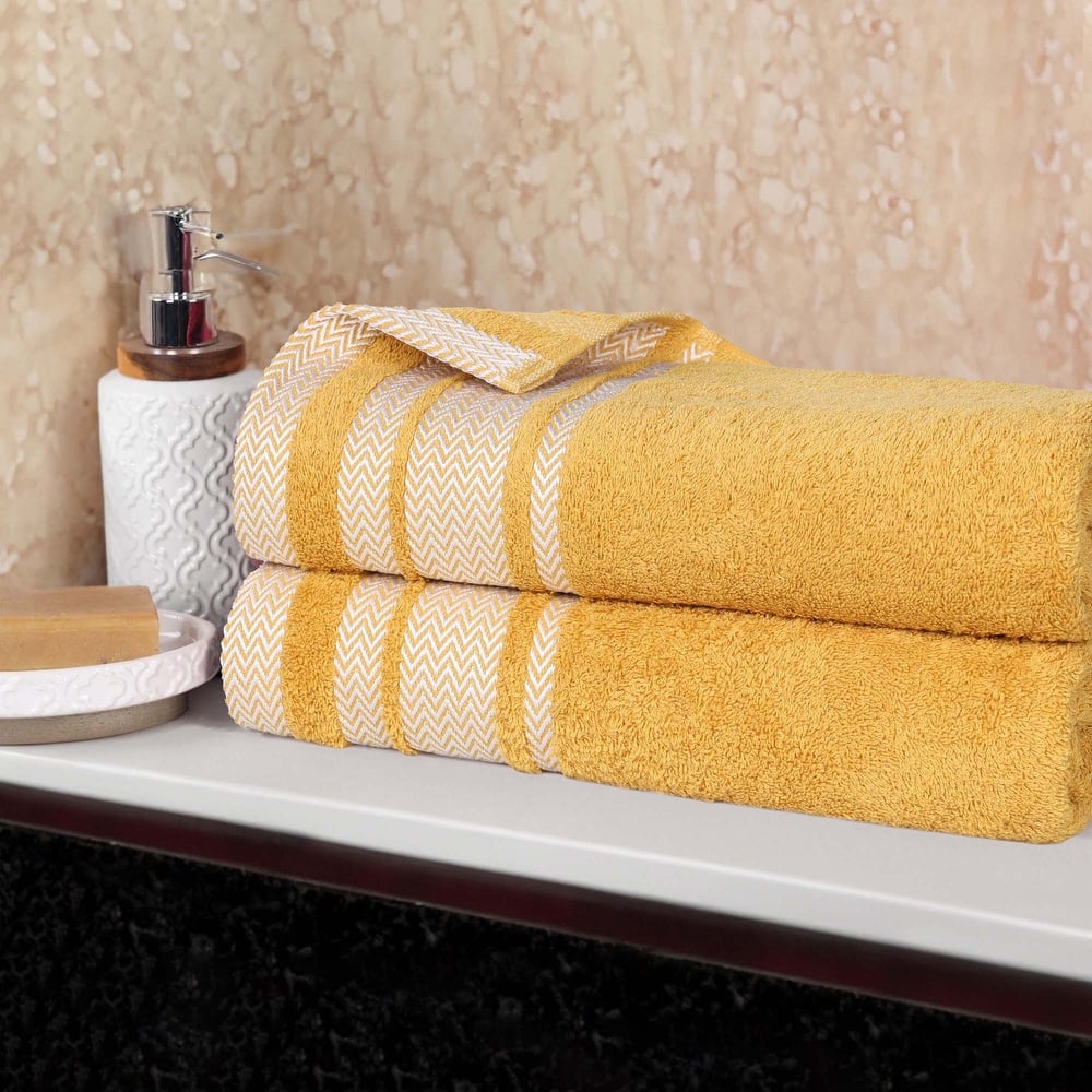 Superior Hays Cotton Soft Medium Weight Bath Sheet Set of 2