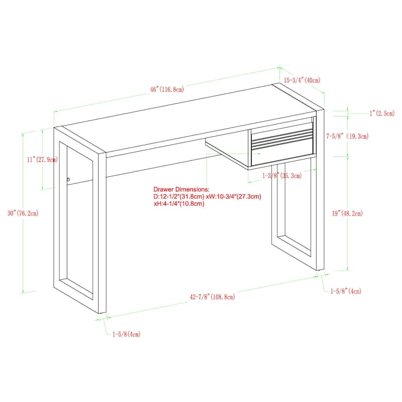 Middlebrook Two-Tone One-Drawer Writing Desk