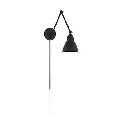 Fulton Swing Arm Lamp Matte Black with Switch