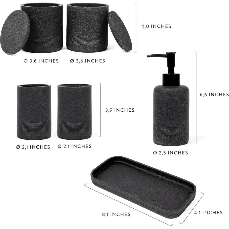 Bathroom Accessories Set 6 Pcs
