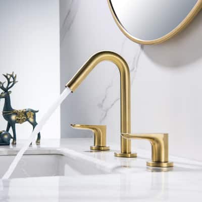 8" Widespread 3-Hole Bathroom Sink Faucet Mixer Taps - 12.99*7.67*4.72