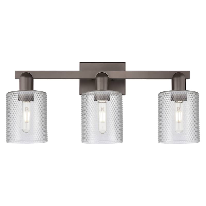 Innovations Lighting 716-3W-11-24 Cobbleskill Vanity Cobbleskill 3 - Oil Rubbed Bronze / Clear