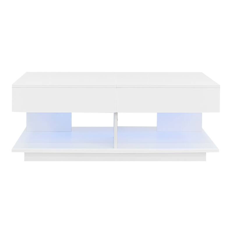 Extendable Coffee Table with Multiple Storage Compartments