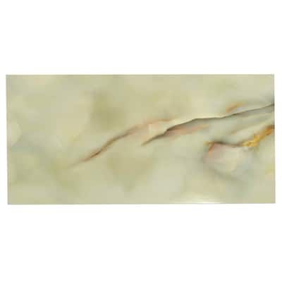 Splendor 24x48 Celadon Giada Porcelain Large Format Onyx Wall and Floor Tile (15.5 sq ft/case) - 2 Pack