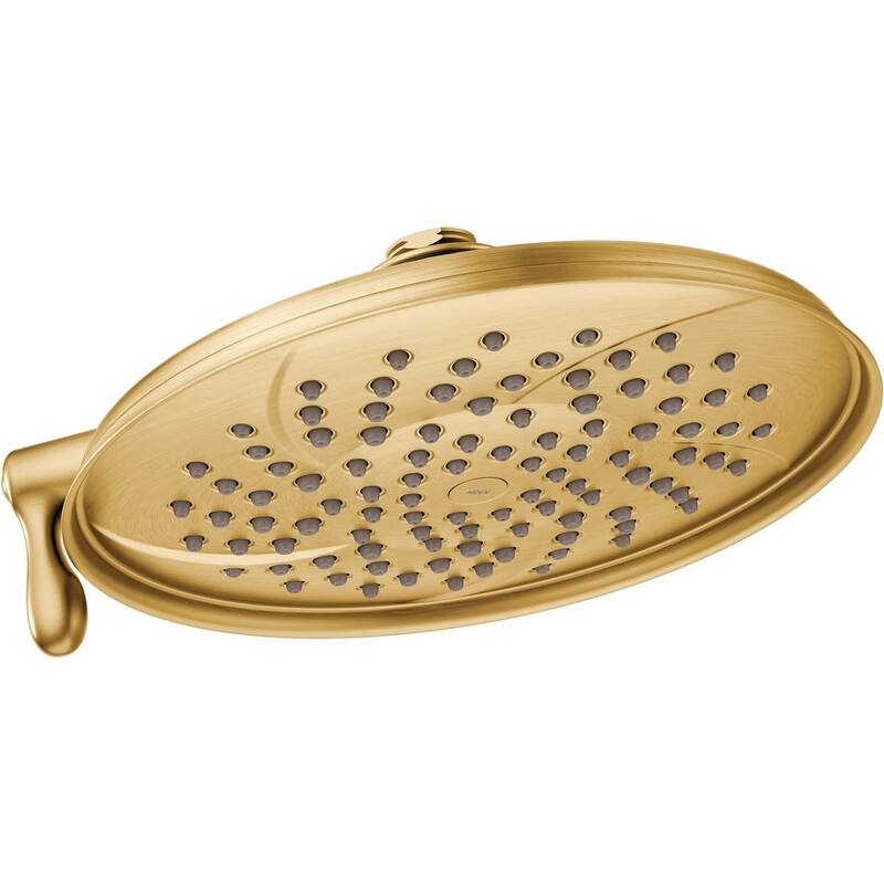 Moen Isabel 9 3/16" Multi Function Rainshower Shower Head - Brushed Gold