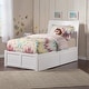 preview thumbnail 2 of 5, Portland Twin Platform Bed with Footboard & 2 Storage Drawers in White