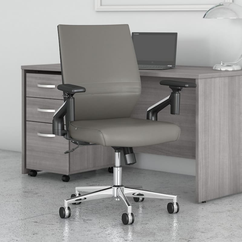 Laguna Mid Back Leather Office Chair by Bush Business Furniture