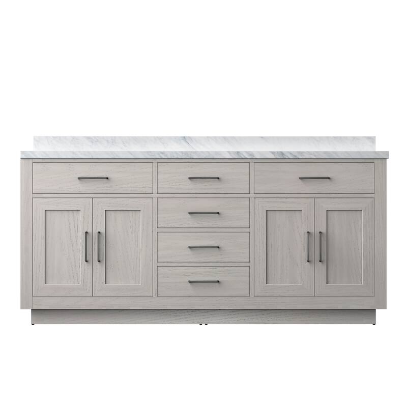 Abbey Bath Vanity with Carrara Marble Top and Sink