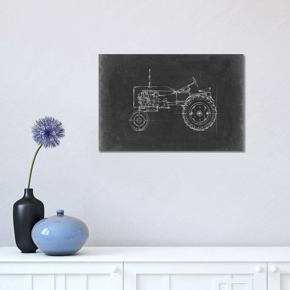 iCanvas "Tractor Blueprint III" by Ethan Harper Canvas Print