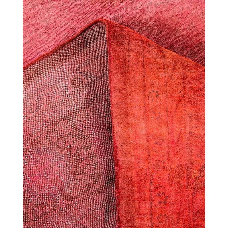 Fine Vibrance, One-of-a-Kind Hand-Knotted Area Rug - Pink, 6' 3" x 9' 3" - 6' 3" x 9' 3"