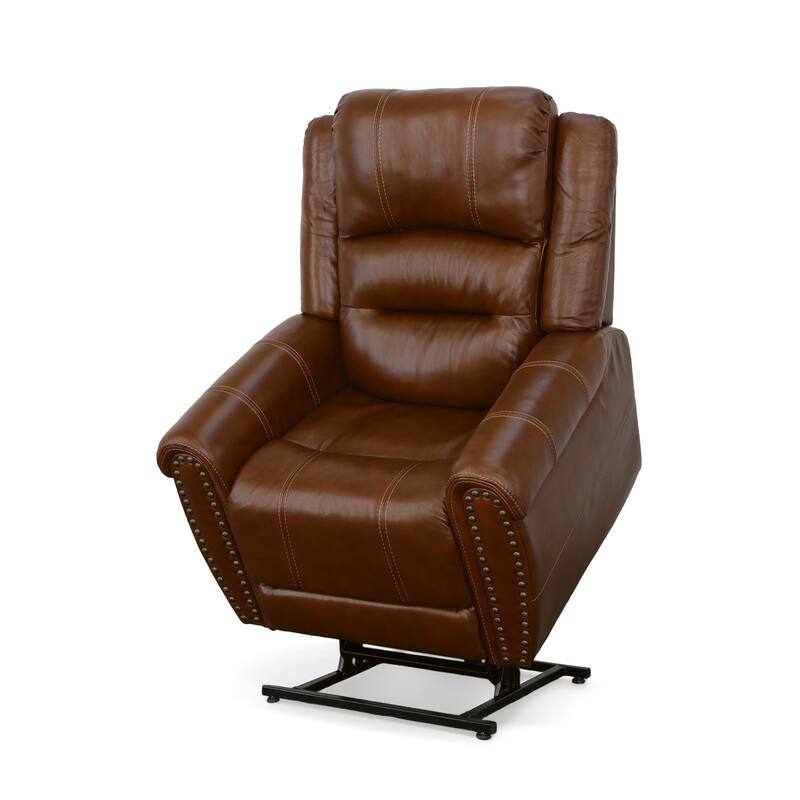 Oscar Grizzly Leather Power Lift Recliner & Power Headrest by Flexsteel