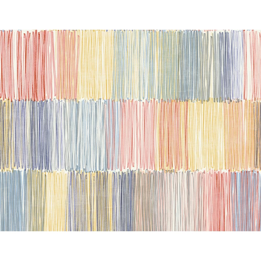Lillian August Arielle Abstract Stripe Embossed Vinyl Unpasted Wallpaper