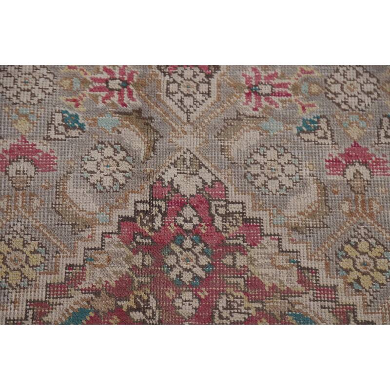 Hand Knotted Oriental 100% Wool Carpet Traditional Medallion Greys & Charcoal Tabriz Area Rug - 10' 9'' X 8' 1''