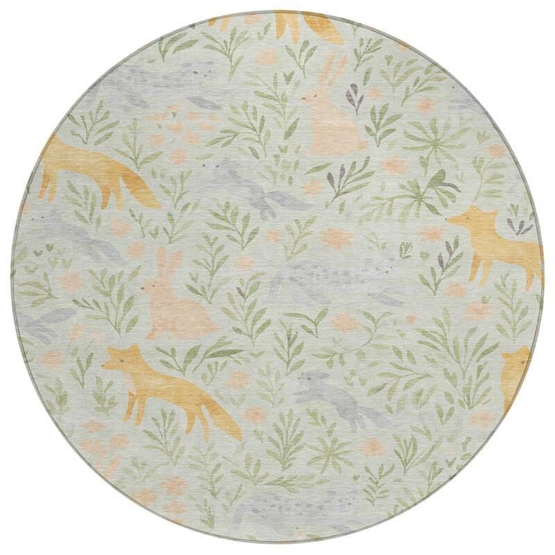 Machine Washable Indoor/ Outdoor Whimsy Foxy Chantille Rug