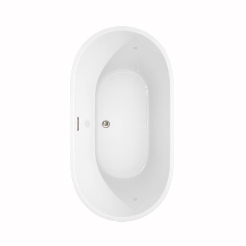 Wyndham Collection Carissa 60-inch White Freestanding Soaking Bathtub