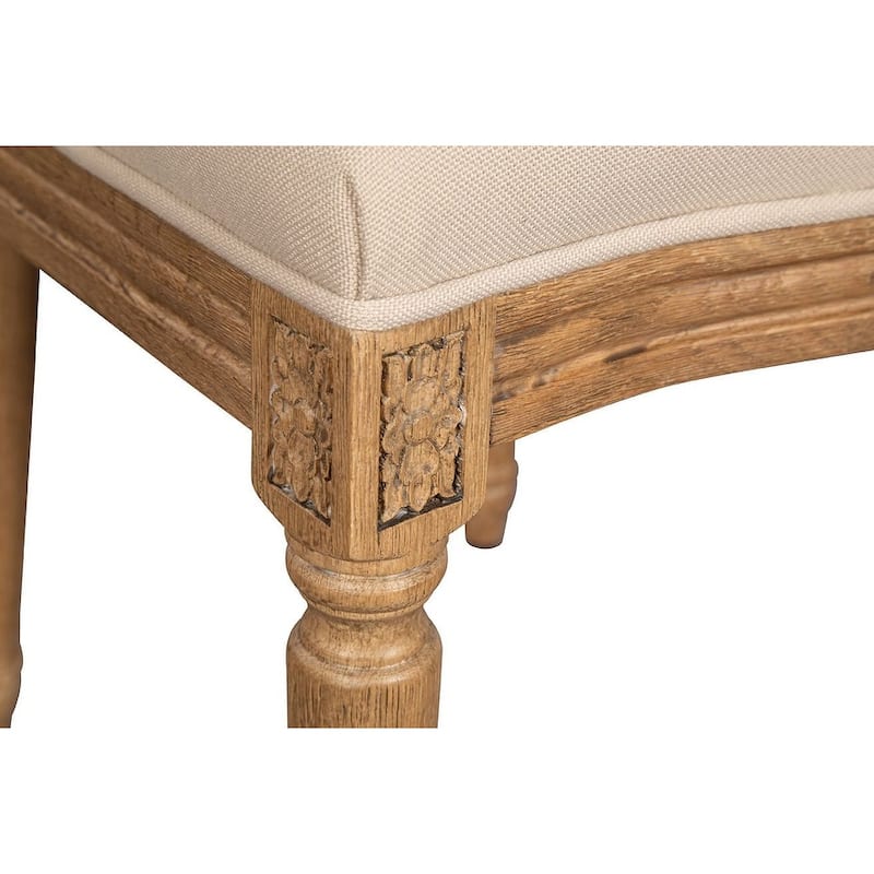 Furniture Classics Lauren Oak Upholstered Dining Chair, Natural