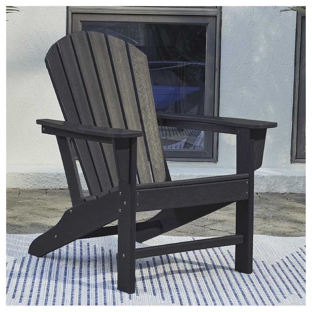 Signature Design by Ashley Sundown Treasure Black Adirondack Chair - 31.25" W x 33.38" D x 38" H