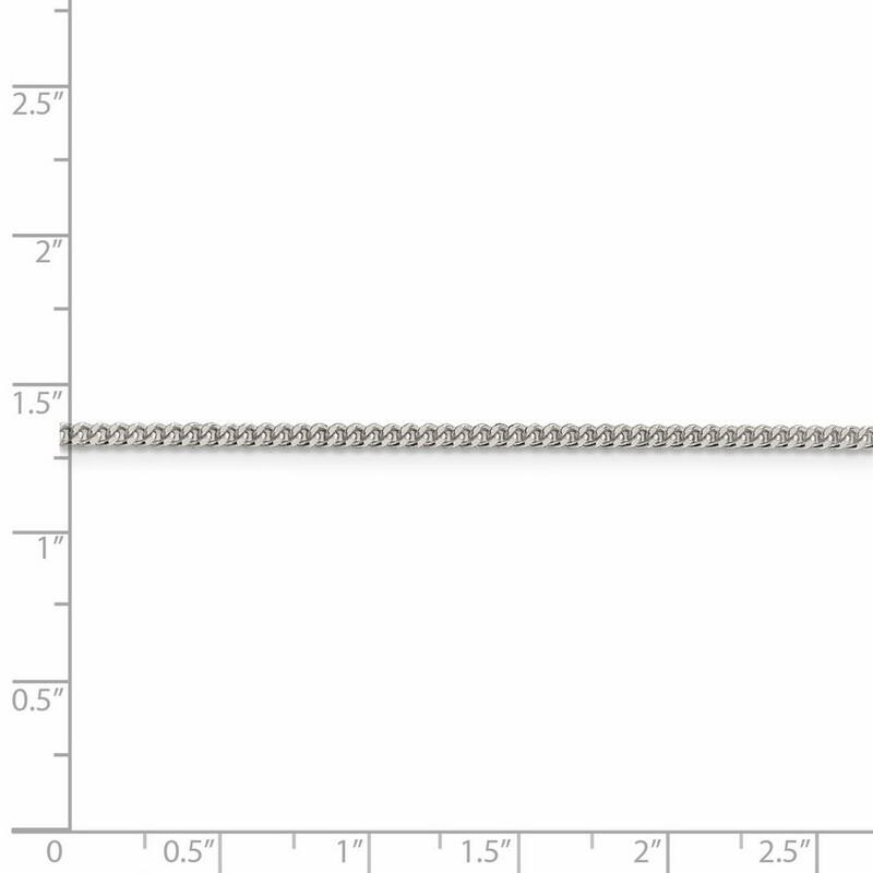 Curata 925 Sterling Silver 2.75mm Diamond Cut Rope Chain Necklace for Men