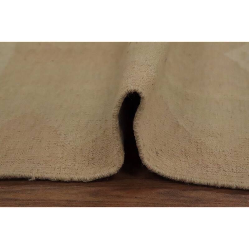 Hand Woven Oriental 100% Wool Carpet Southwestern Tribal Beige & Ivories Kilim Area Rug - 6' 2'' X 4' 2''