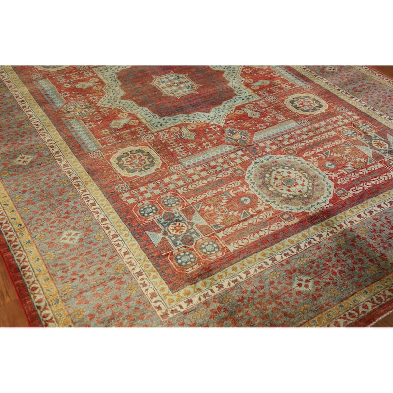 Hand Knotted Oriental 100% Wool Carpet Traditional Medallion Red Kazak Area Rug - 10' 0'' X 7' 0''