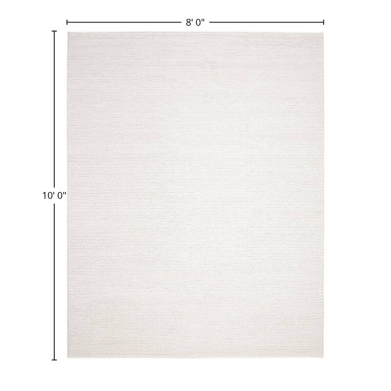 Overton Handmade Modern Contemporary Solid Area Rug