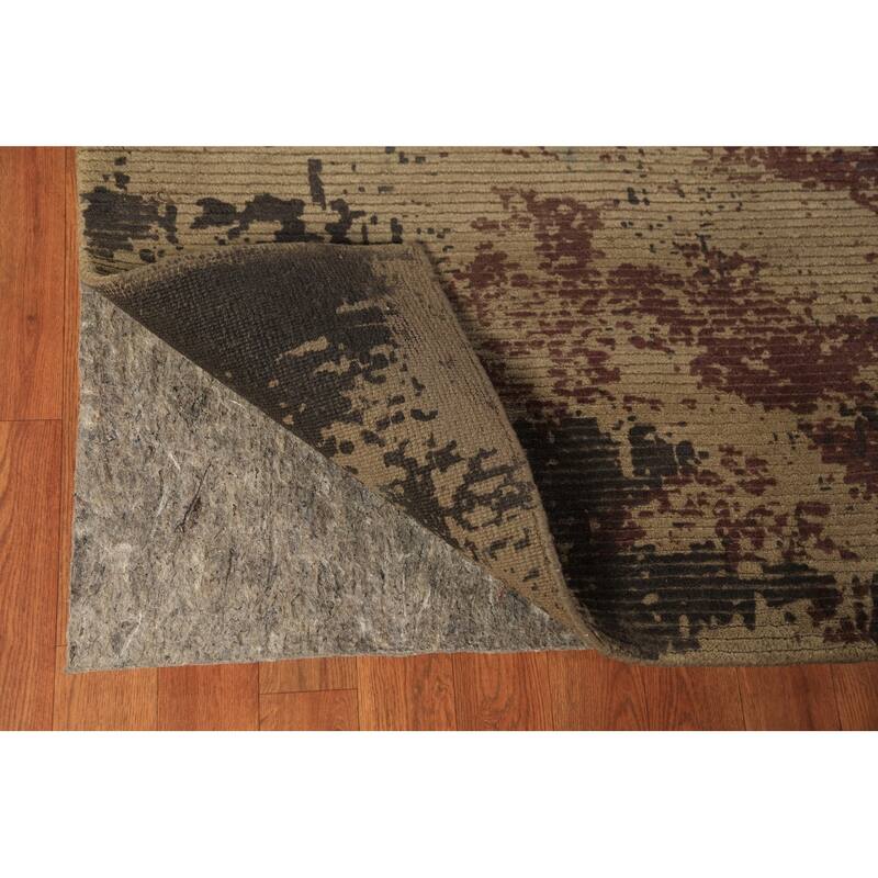 Handmande Abstract Indian Area Rug Handmade Wool Carpet - 7'10"x 9'10"