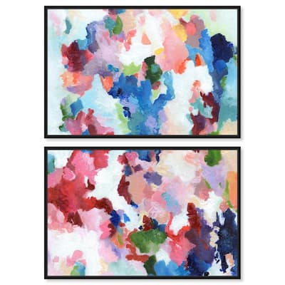 Bold Color Swirlz Canvas Set of 2 by Art Remedy