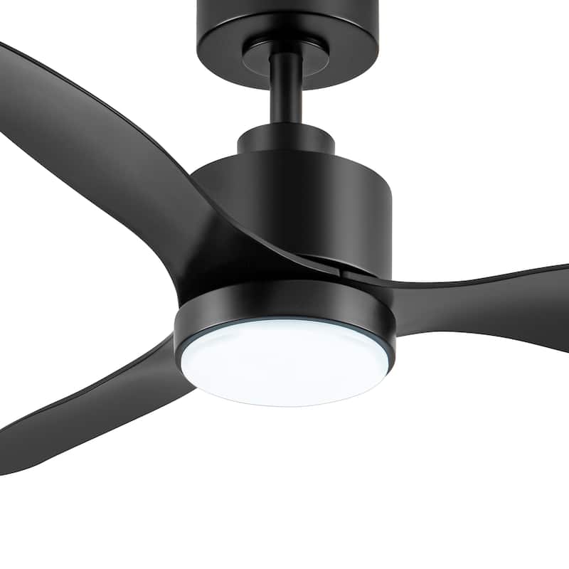 42/52 -inch Black LED Ceiling Fan with Lights Remote(3-Blade)