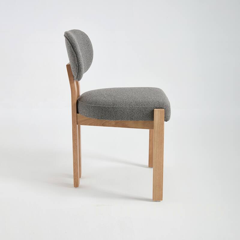 2PCS Wooden Fabric Dining Chair