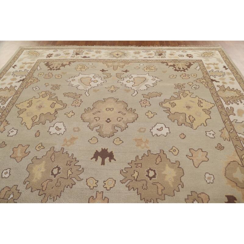 Oushak Oriental Area Rug Handmade Bedroom Wool Carpet - 9'1"x 11'11"