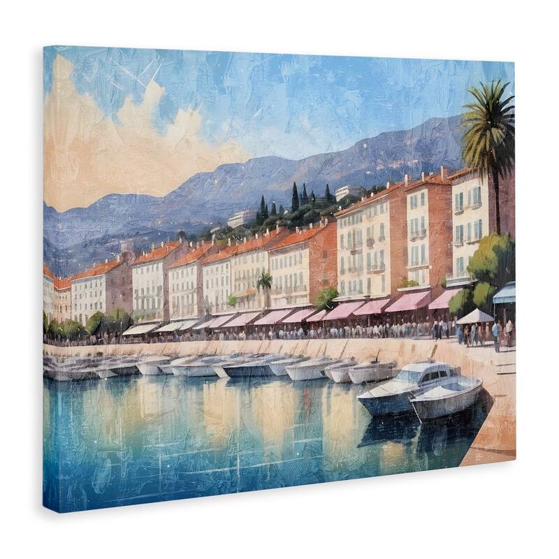 Stupell Quaint Seaside Marina Canvas Wall Art Design By Kim Allen