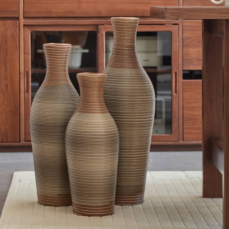 High Independent Decorative PVC Floor Vase (Set of 3)