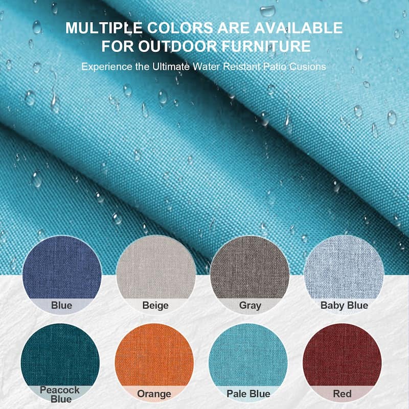 Gymojoy 24"x24"x6" Thick Cushions & Pillows Set - Deep Seat Indoor/Outdoor Water & Fade Resistant