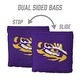preview thumbnail 4 of 3, LSU Tigers NCAA Dual Sided Pro Stop & Slide Cornhole Bags