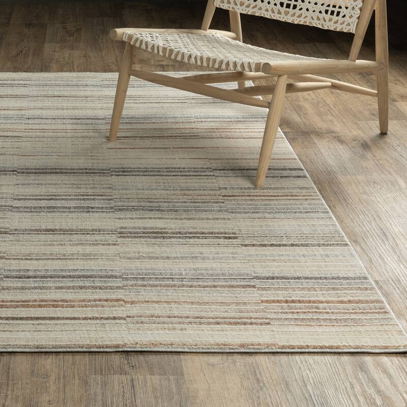 Style Haven Owen Contemporary Layered Stripes Area Rug