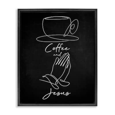 Stupell Coffee & Jesus Prayer Framed Floater Canvas Wall Art Design By Marcus Prime