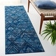 preview thumbnail 50 of 64, SAFAVIEH Amsterdam Malinda Modern Rug 2'3" x 8' Runner - Navy/Aqua - Runner
