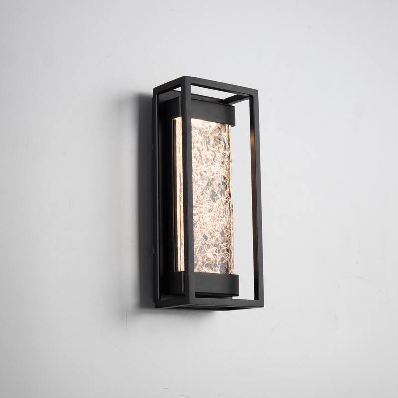 Elyse 12in LED Indoor or Outdoor Wall Light 3000K Black