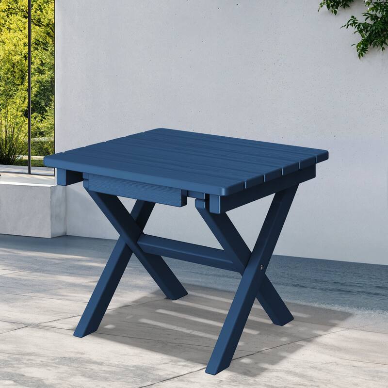 Outdoor Patio HDPE Foldable Side Table, Waterproof & Weather Resistant