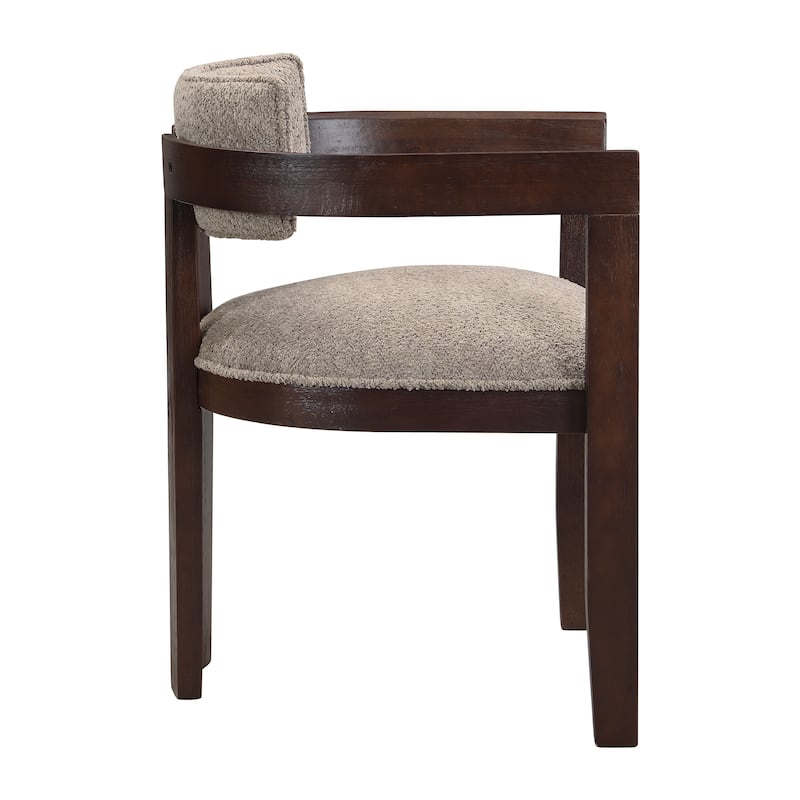 Conrad Sophisticated Modern Dining Chair With Armrest by Christopher Knight Home