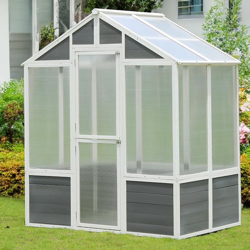 Walk-in Greenhouse, Heavy Duty Solid Frame Wood Garden Shed - 76''x48''x86'' - Hobby - 76''x48''x86'' - Wood