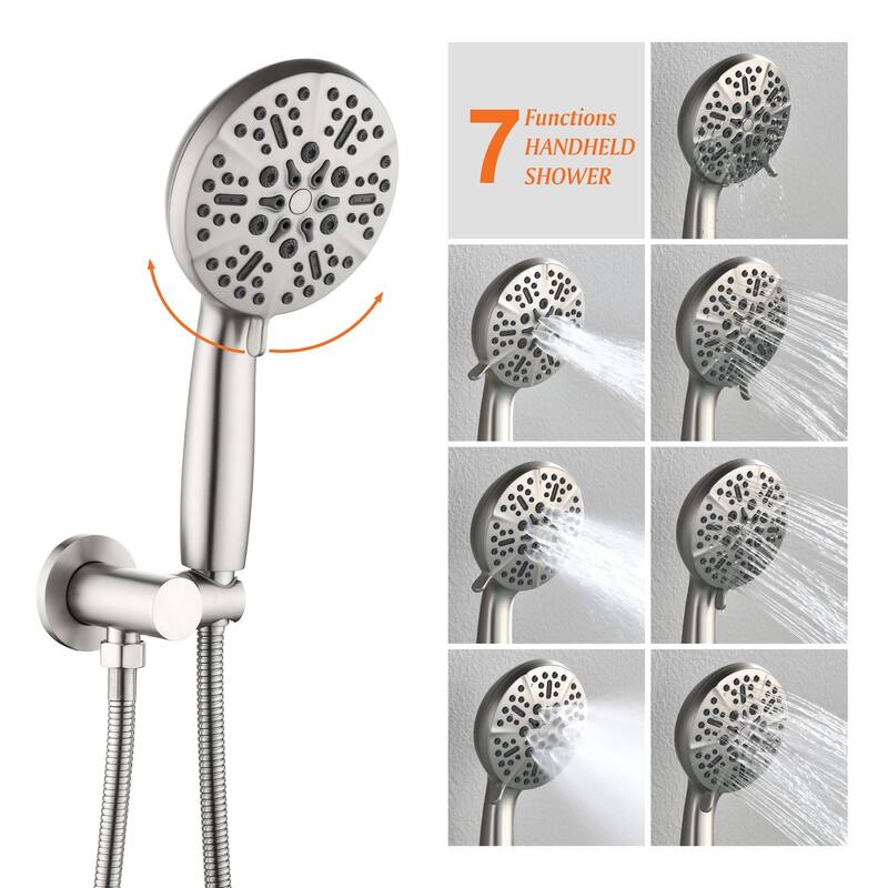 Wall Mounted Tub Filer With Hand Shower Single Handle Tub Faucet With sprayer Modern Bathtub Faucet Set With Tub Spout And Valve