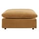 preview thumbnail 39 of 47, Commix Down Filled Overstuffed Performance Velvet Ottoman