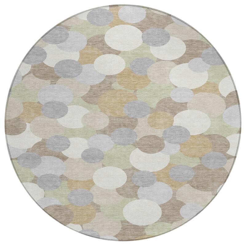 Machine Washable Indoor/ Outdoor Mucho Bubbles Chantille Rug