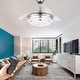 preview thumbnail 5 of 38, 36" Modern Retractable Ceiling Fan with Led Light, 6-Speed Reversible Ceiling Fan with Remote - 36